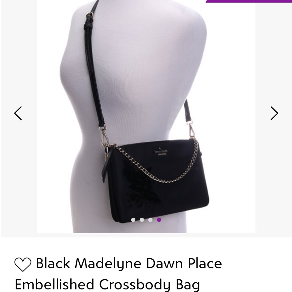 NWT Kate Spade black Madelyne Dawn chain purse